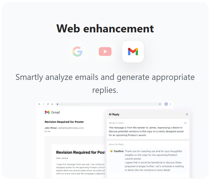 Monica AI dashboard sample